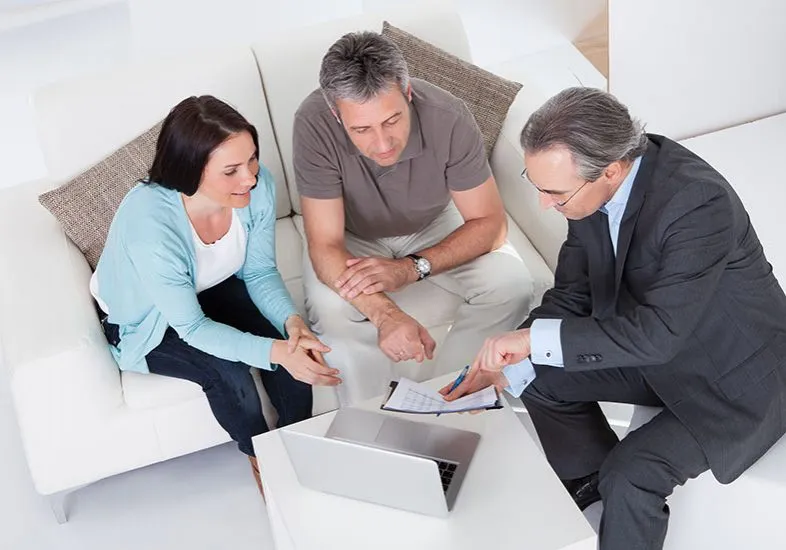 Advisor collaborating with clients